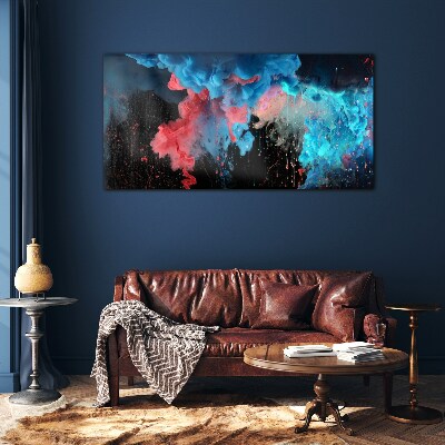 Cosmic explosion of colors Glass Print