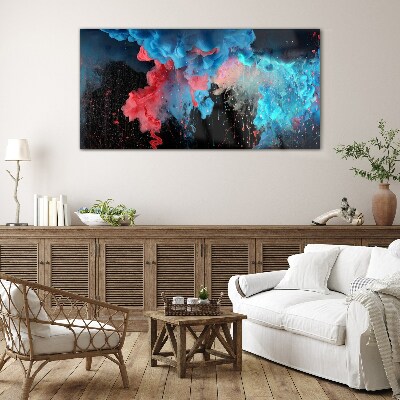 Cosmic explosion of colors Glass Print