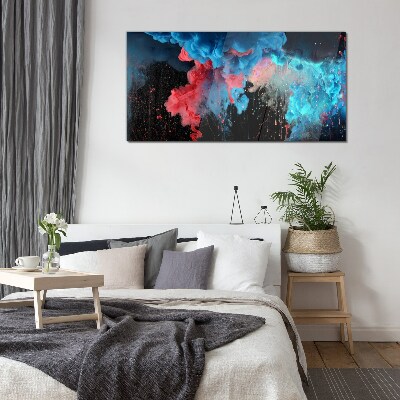 Cosmic explosion of colors Glass Print
