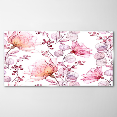 Floral dance in pastel shades Glass Print