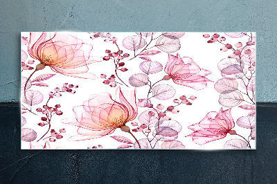 Floral dance in pastel shades Glass Print