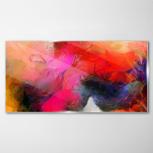 Colorful Expression of Abstraction Glass Print