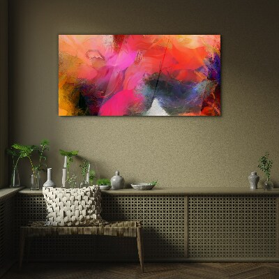 Colorful Expression of Abstraction Glass Print
