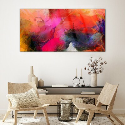 Colorful Expression of Abstraction Glass Print