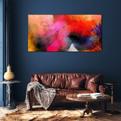 Colorful Expression of Abstraction Glass Print
