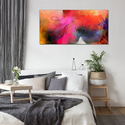 Colorful Expression of Abstraction Glass Print