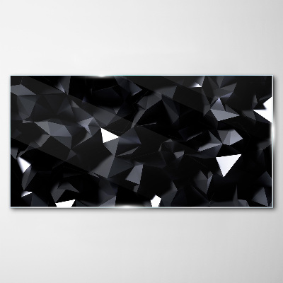 Black Geometric Mosaic Glass Print