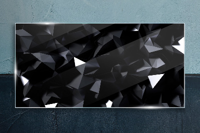 Black Geometric Mosaic Glass Print