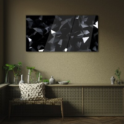 Black Geometric Mosaic Glass Print