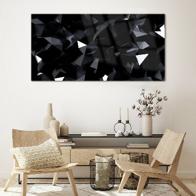 Black Geometric Mosaic Glass Print