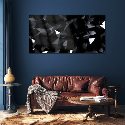 Black Geometric Mosaic Glass Print
