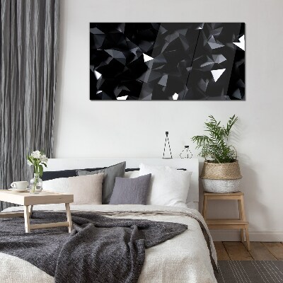 Black Geometric Mosaic Glass Print