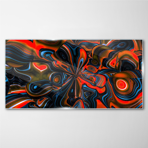 Dynamic swirls of color Glass Print