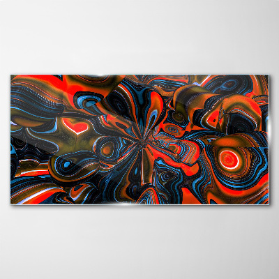 Dynamic swirls of color Glass Print