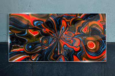 Dynamic swirls of color Glass Print