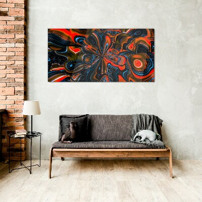 Dynamic swirls of color Glass Print
