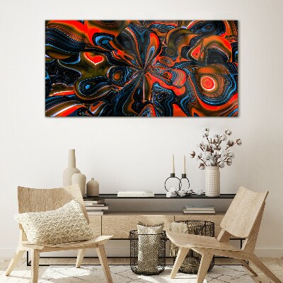 Dynamic swirls of color Glass Print