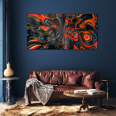 Dynamic swirls of color Glass Print