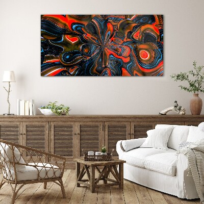Dynamic swirls of color Glass Print