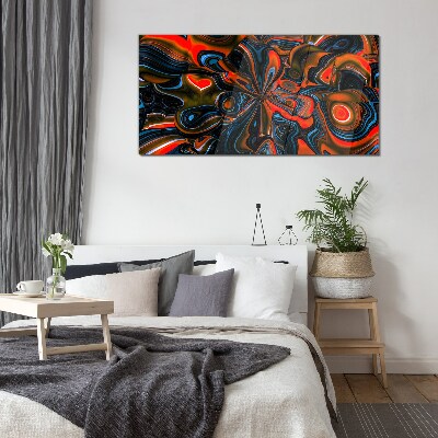 Dynamic swirls of color Glass Print
