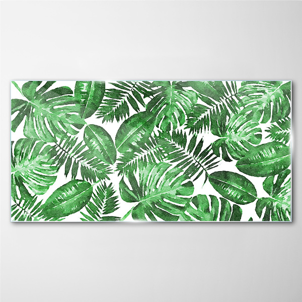 Green jungle Glass Print