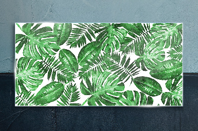 Green jungle Glass Print