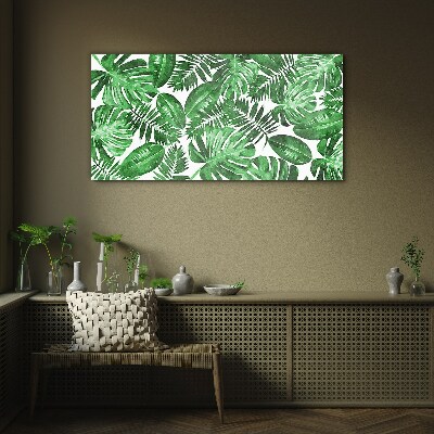 Green jungle Glass Print