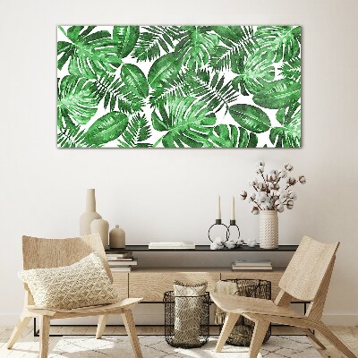 Green jungle Glass Print