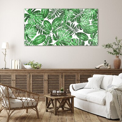 Green jungle Glass Print