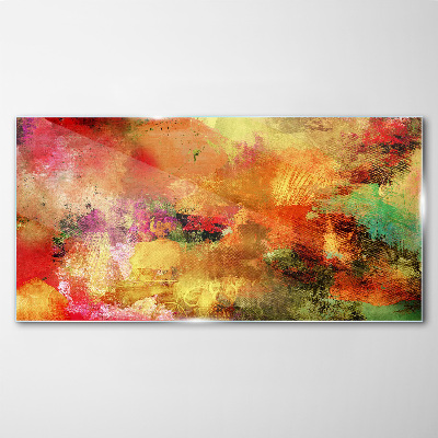 Colorful abstract chaos Glass Print