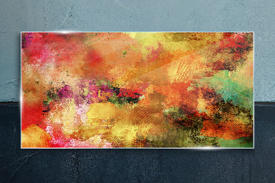 Colorful abstract chaos Glass Print