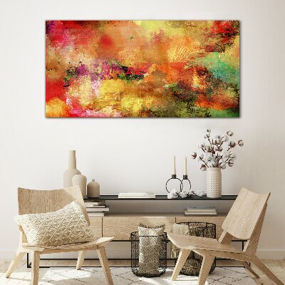Colorful abstract chaos Glass Print