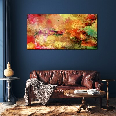 Colorful abstract chaos Glass Print