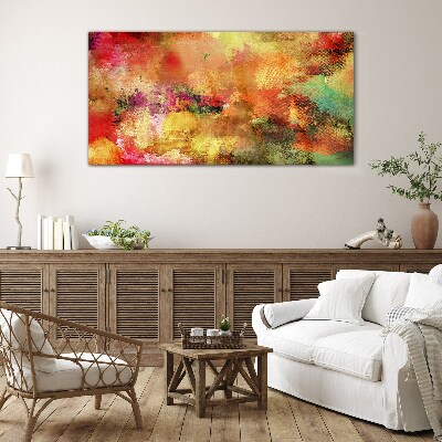 Colorful abstract chaos Glass Print
