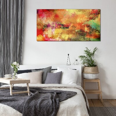 Colorful abstract chaos Glass Print
