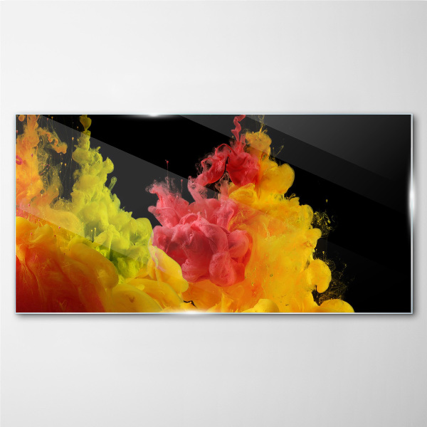 Colors in motion Glass Print