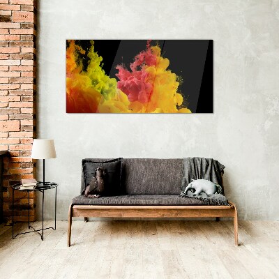 Colors in motion Glass Print