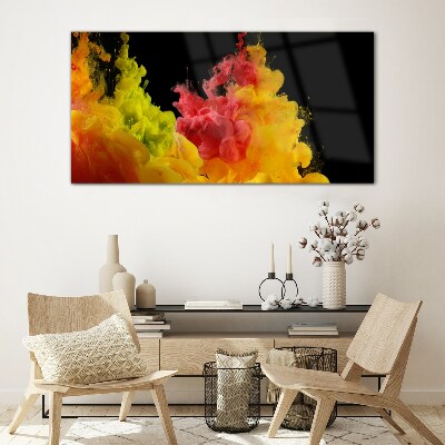Colors in motion Glass Print