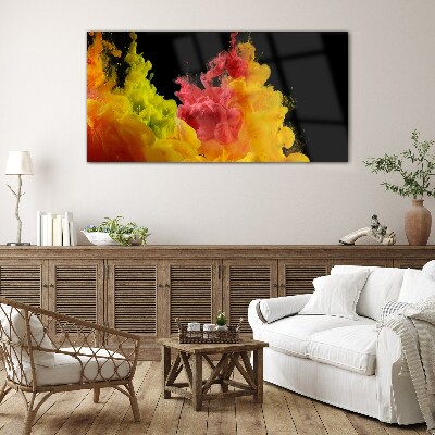 Colors in motion Glass Print