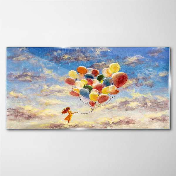 Dreams in the clouds Glass Print