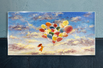 Dreams in the clouds Glass Print