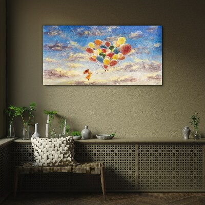 Dreams in the clouds Glass Print
