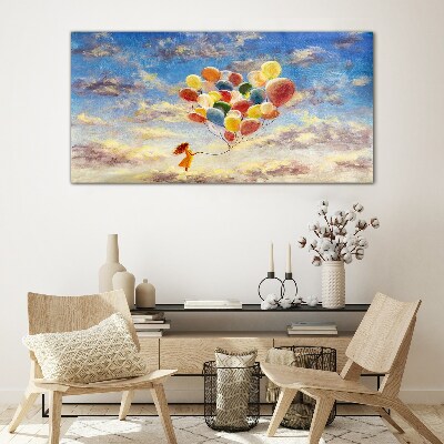 Dreams in the clouds Glass Print