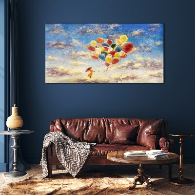 Dreams in the clouds Glass Print