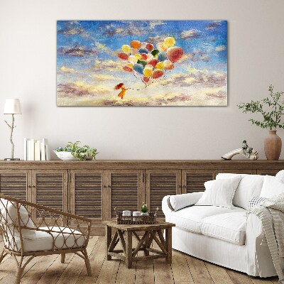 Dreams in the clouds Glass Print