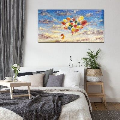 Dreams in the clouds Glass Print