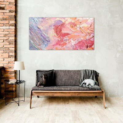 Pastel emotions in motion Glass Print
