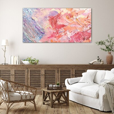 Pastel emotions in motion Glass Print