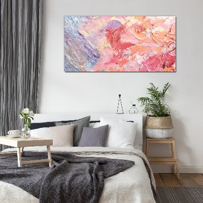 Pastel emotions in motion Glass Print