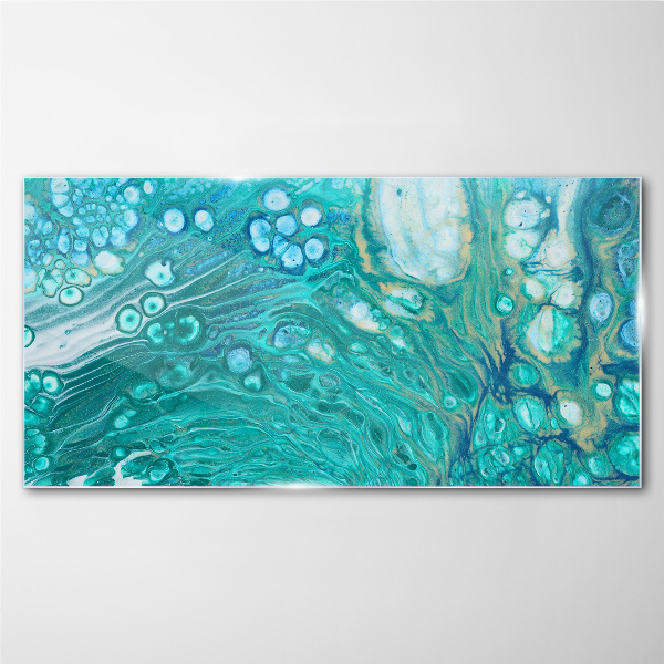 Ocean waves in glass Glass Print